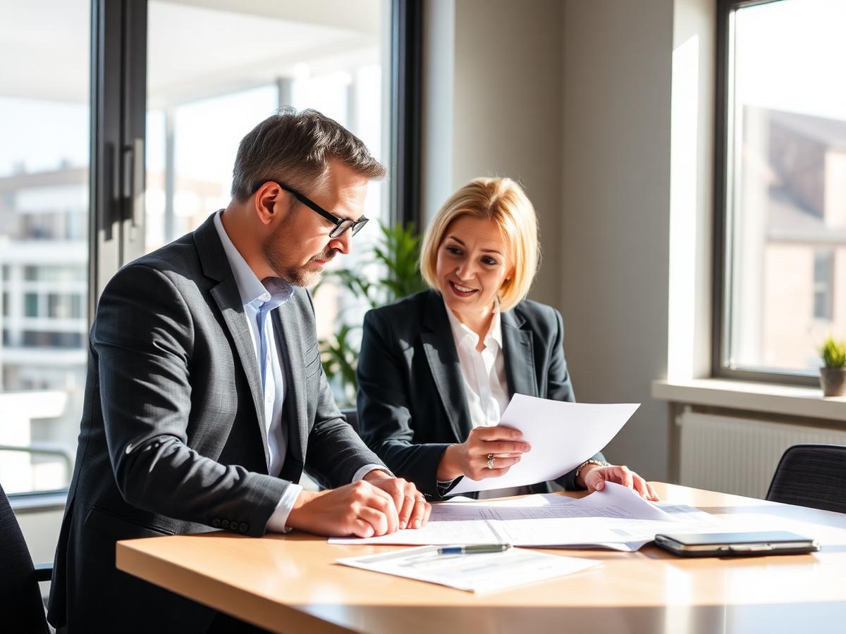 Gold Star Management team reviewing building documents